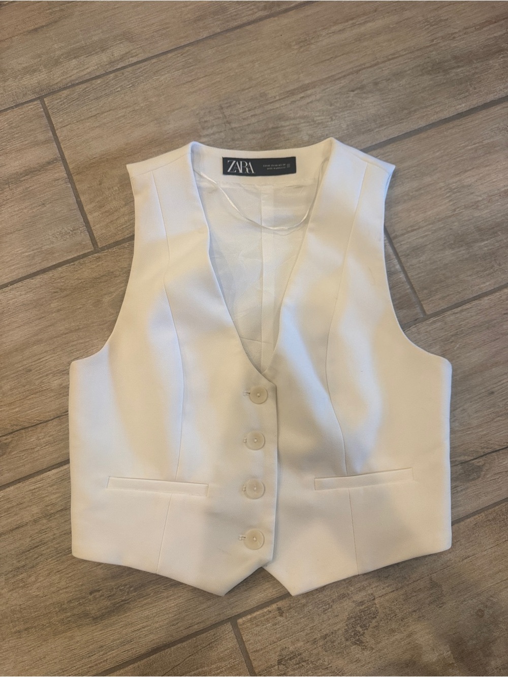 ZARA Women's White Tailored Vest XS